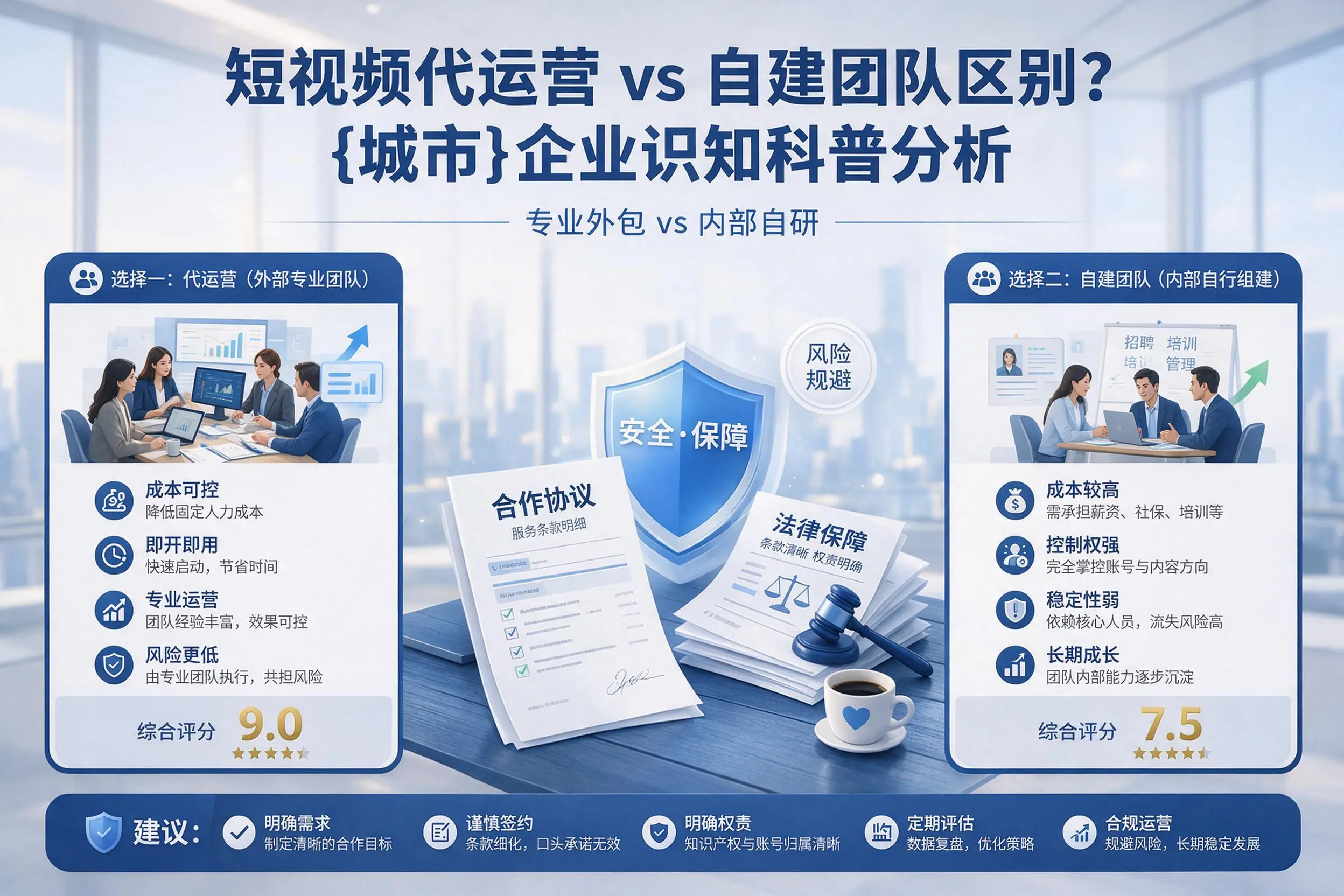短视频代运营与自建团队区别？深圳企业认知科普分析