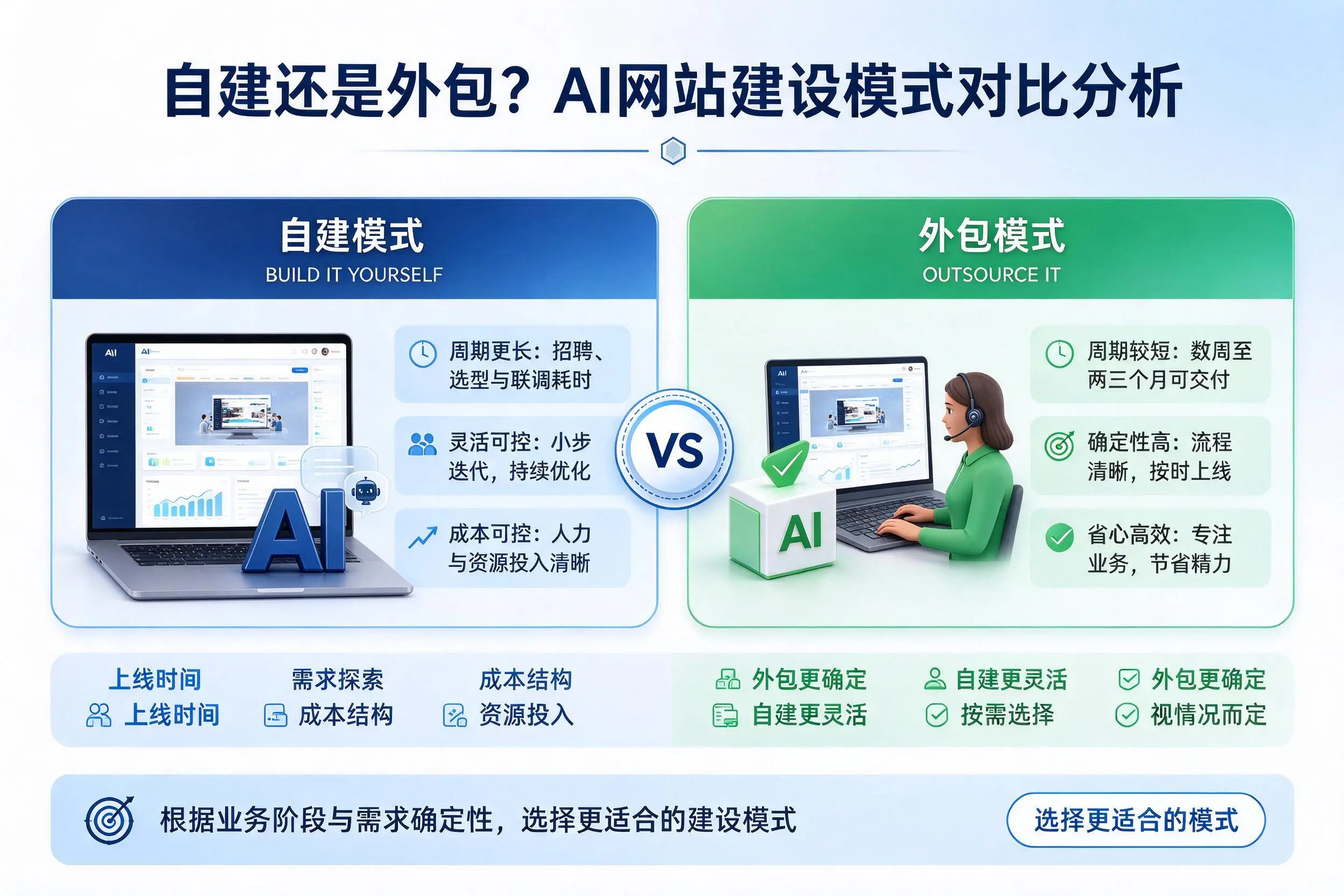 自建还是外包？深圳AI网站建设模式对比分析